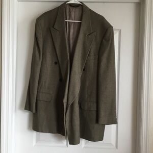 American Trend Wool Elegant Tan Blazer Jacket Size 52L